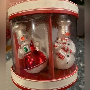 Williams Sonoma Snowman ornaments